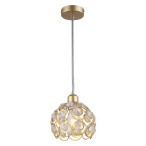 Lampa wisząca Florence Glam złota z kryształami