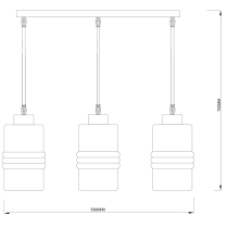 Złota lampa wisząca BERGEN, szklany klosz, skandynawski design