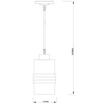 Złota lampa wisząca BERGEN, szklany klosz, skandynawski design