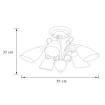Lampa sufitowa Włoszka, chrom Lampa sufitowa Włoszka, chrom
