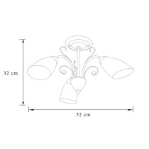 Lampa sufitowa Włoszka, chrom