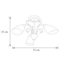 Lampa sufitowa Włoszka, chrom