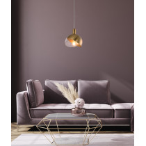 Designerska lampa wisząca TULIP, złoty kolor, MD-1608-1