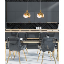 Designerska lampa wisząca TULIP, złoty kolor