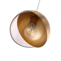 Designerska lampa wisząca TULIP, złoty kolor