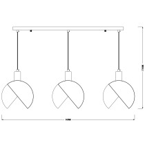 Designerska lampa wisząca TULIP, złoty kolor