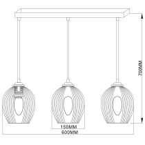 Złota lampa wisząca HANSEN, skandynawski design