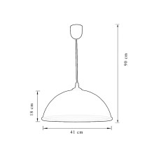 Lampa wisząca PORTO, duży klosz w kształcie kopuły