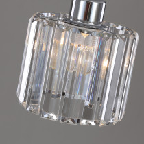 Żyrandol Kwarc chrom, kryształowy 5-ramienny