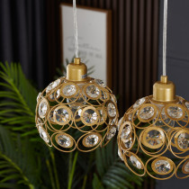 Lampa zwis Florence Glam złota z kryształami 2-punktowa