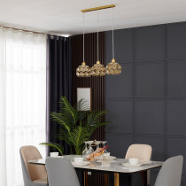 Lampa zwis Florence Glam złota z kryształami 3-punktowa