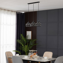 Lampa zwis Florence czarna z kryształami 3-punktowa