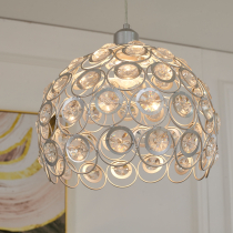 Lampa wisząca Florence Glam srebrna z kryształami