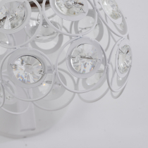 Lampa stołowa Florence biała z kryształami