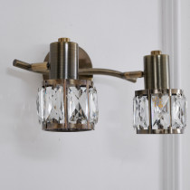 Lampa sufitowa AVA patyna, kryształowy abażur