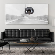 Nowoczesna lampa wisząca CINDY, szklany, dymny, wklęsły klosz