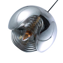 Nowoczesna lampa wisząca CINDY, szklany, dymny, wklęsły klosz