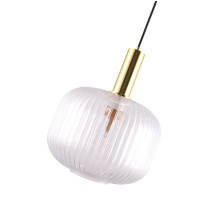 Nowoczesny design lampy wiszącej FRANCESCO, przeźroczysty klosz