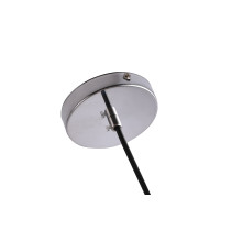 Designerska lampa wisząca COMET, chromowa, metalowa konstrukcja, 2pł