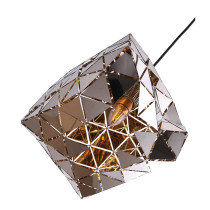 Designerska lampa wisząca COMET, chromowa, metalowa konstrukcja