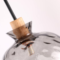 Skandynawski design lampy BJORN, średnica 27 cm, dymny klosz