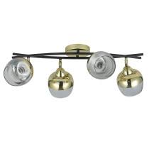 Lampa sufitowa na belce MOMO, 4 ramienna, gold