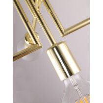 Lampa w stylu industrialnym, loftowym PIPES, złota 5 ramienna Lampa w stylu industrialnym, loftowym PIPES, złota 5 ramienna