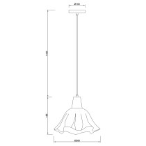 Lampa wisząca Ballerina, falbankowy klosz, styl skandynawski
