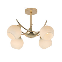 Lampa sufitowa Argos, minimalistyczny design, złota, 4 źródła światła