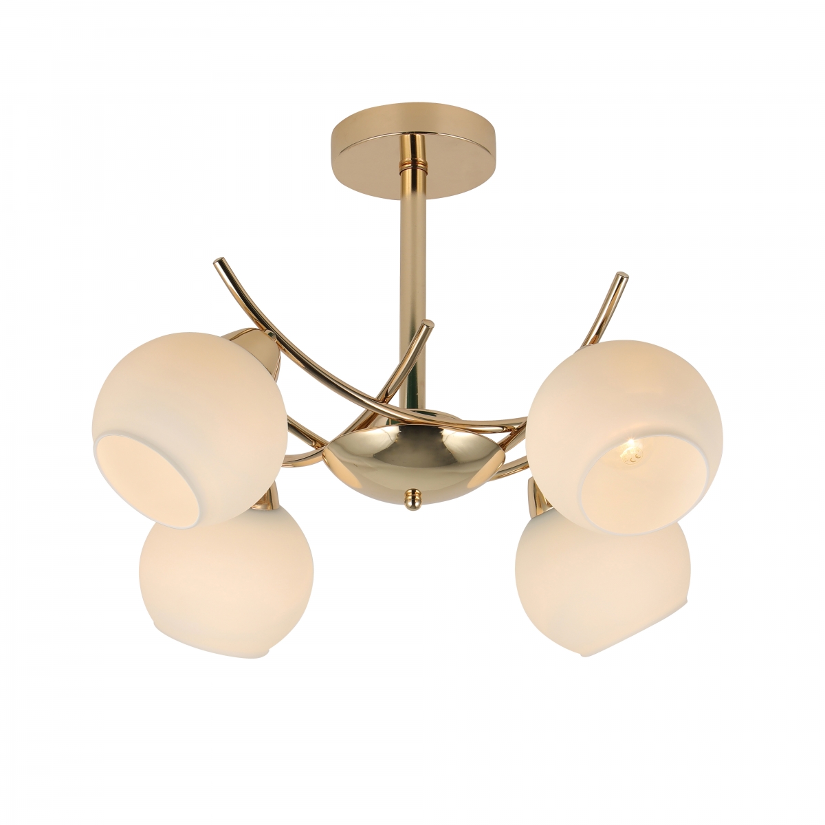 Lampa sufitowa Argos, minimalistyczny design, złota, 4 źródła światła