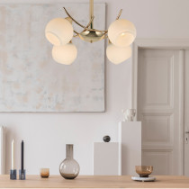 Lampa sufitowa Argos, minimalistyczny design, złota, 4 źródła światła