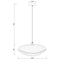 Lampa wisząca Bali w stylu boho, 40 cm średnica