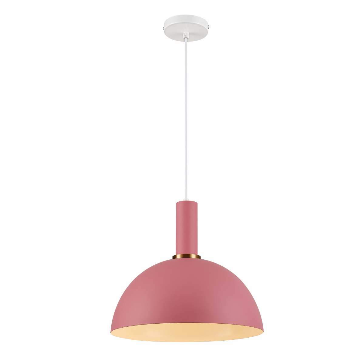Lampa wisząca Omega, 30 cm średnica, styl skandynawski, różowa