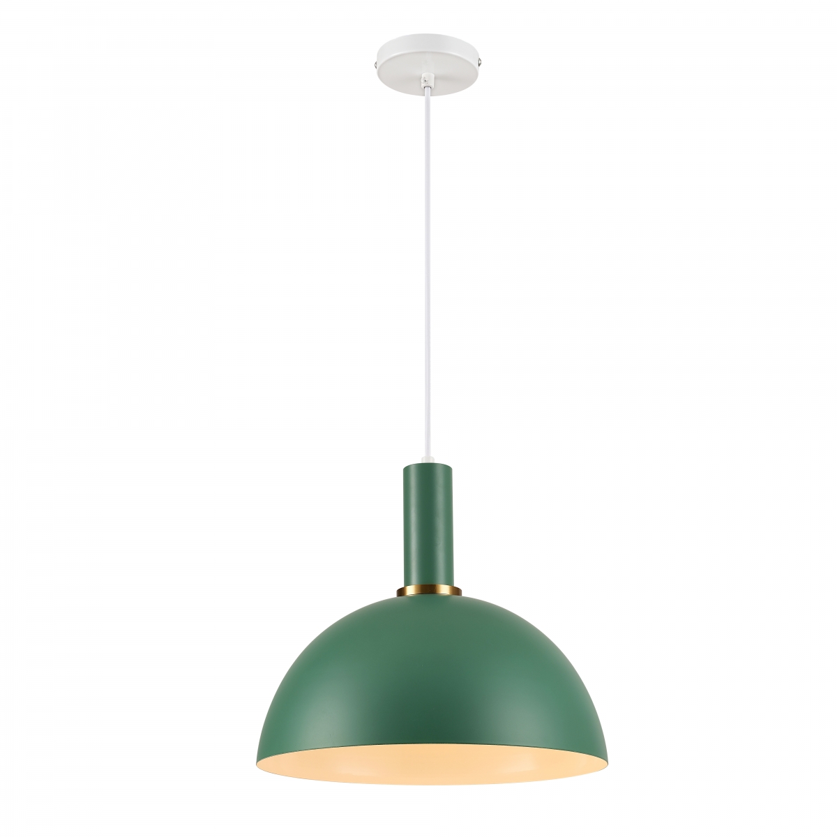 Lampa wisząca Omega, 30 cm średnica, styl skandynawski, zielona
