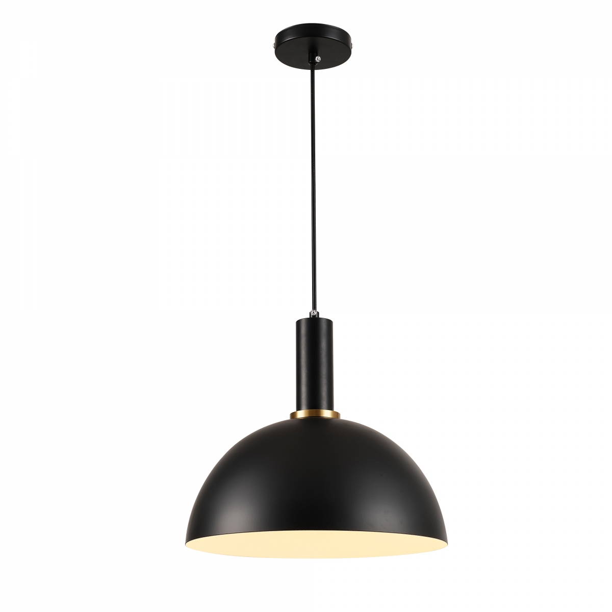 Lampa wisząca Omega, 30 cm średnica, styl skandynawski, czarna