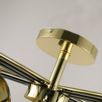Lampa sufitowa MOMO, 5 ramienna, gold