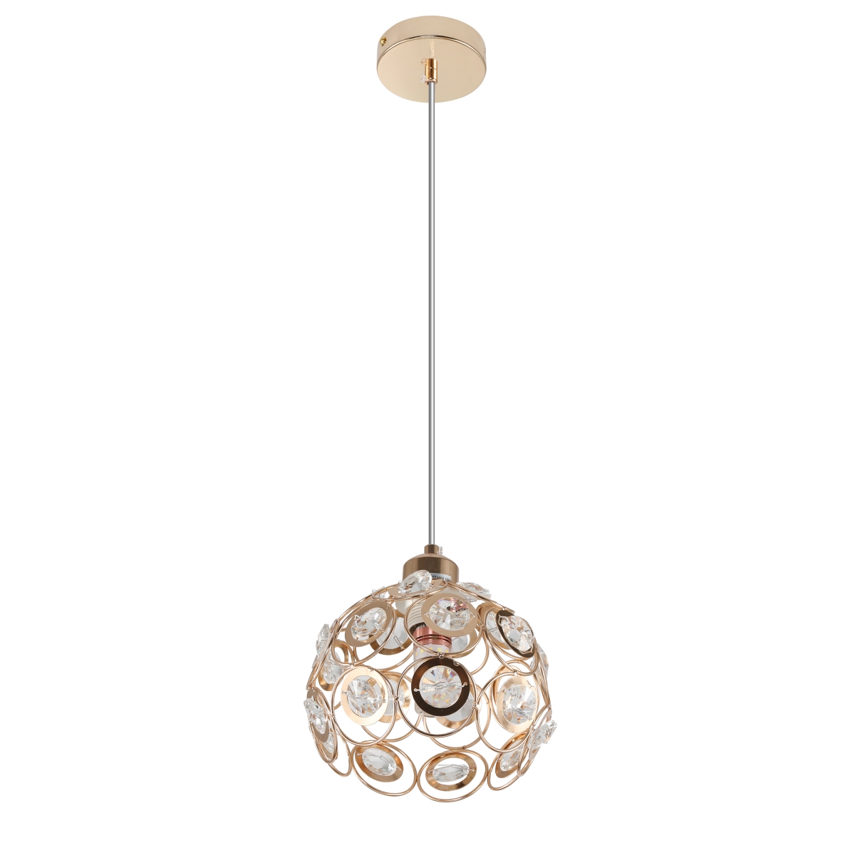 Lampa wisząca Florence Glam francuskie złoto z kryształami 17340 FGL