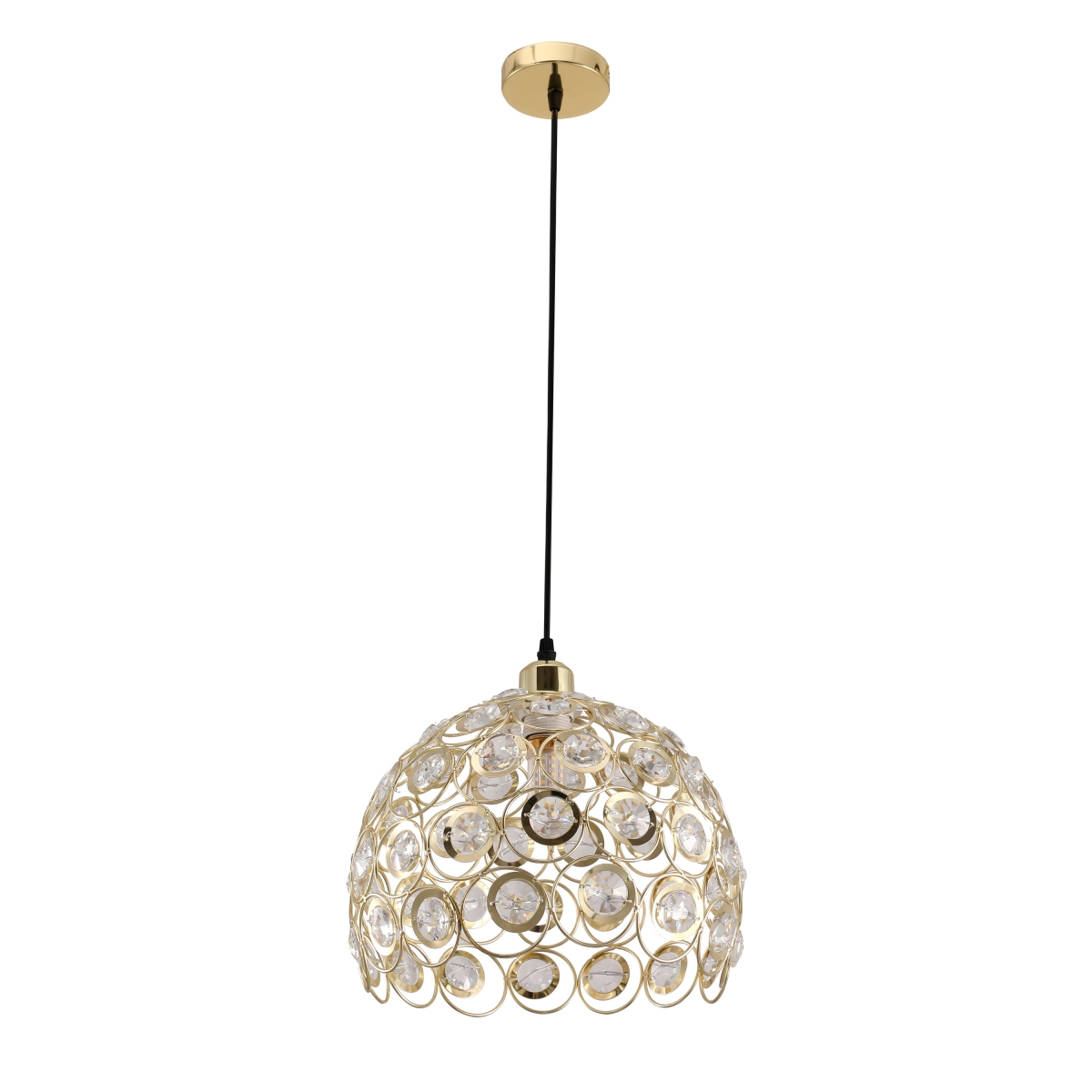 Lampa wisząca Florence Glam błyszczące złoto z kryształami 17340-300 FGL