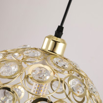 Lampa wisząca Florence Glam błyszczące złoto z kryształami 17340-300 GG