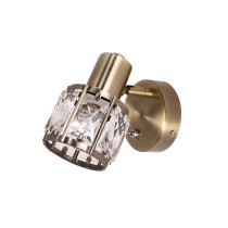 Kinkiet AVA patyna, kryształowy abażur