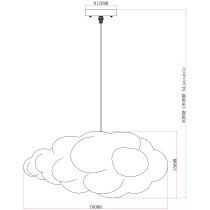 Designerska lampa wisząca CLOUD chmurka, średnica 70cm