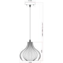 Lampa wisząca z druku 3D NENUFAR, nowoczesny design