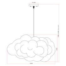 Designerska lampa wisząca CLOUD chmurka, średnica 50cm