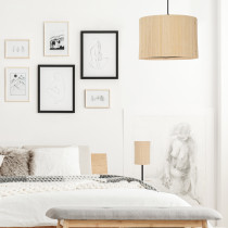 Lampa wisząca BAMBOO, styl boho, naturalny bambus, śr. 30 cm