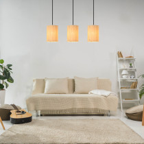 Lampa wisząca BAMBOO, styl boho, naturalny bambus, 3 światła, szer. 60 cm