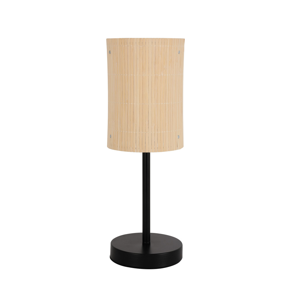 Lampa biurkowa BAMBOO, styl boho, naturalny bambus, wys. 40 cm