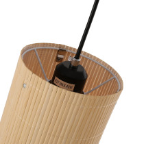 Lampa wisząca BAMBOO, styl boho, naturalny bambus, 3 światła, szer. 60 cm
