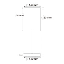 Lampa biurkowa BAMBOO, styl boho, naturalny bambus, wys. 46 cm