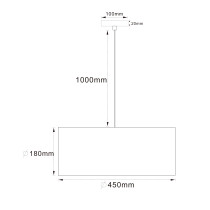 Lampa wisząca CARMEN, styl minimalizm, biała, śr. 450 cm