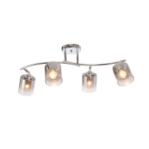 Lampa sufitowa CORGI, styl minimalizm, chrom, 4 światła, dł. 64 cm